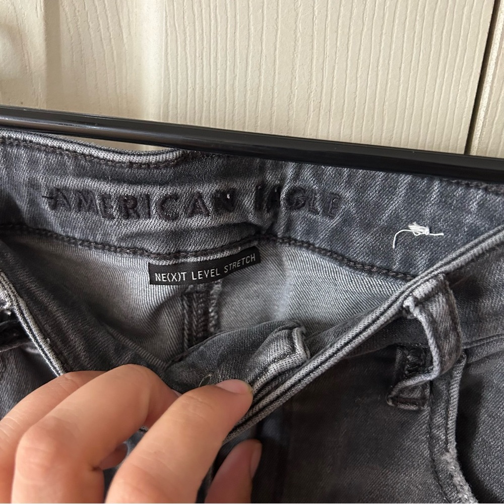 American eagle distressed gray jeans - Picture 2 of 7